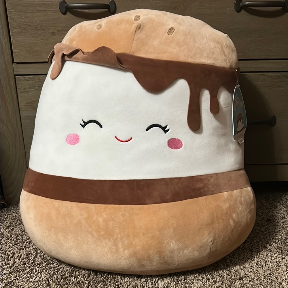 Brown and White Stuffed Animal Plush Toy